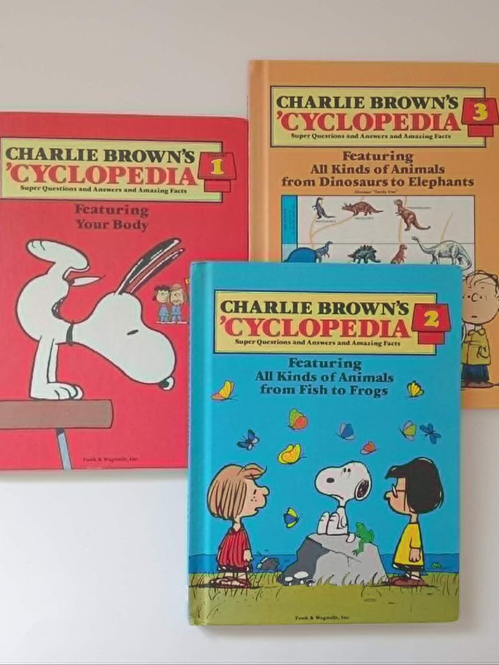 Vintage 1970s & 1980s Charlie Brown’s ‘Cyclopedia Volumes 1, 2, 3 Hard Cover Bo